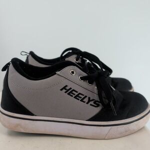 Heelys Pro 20 Lace-Up Low‎ Top Colorblock Skate Shoe Sneakers Black Gray YTH 4